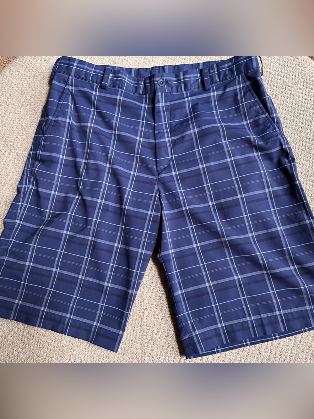 Nike Dri-FIT plaid golf shorts